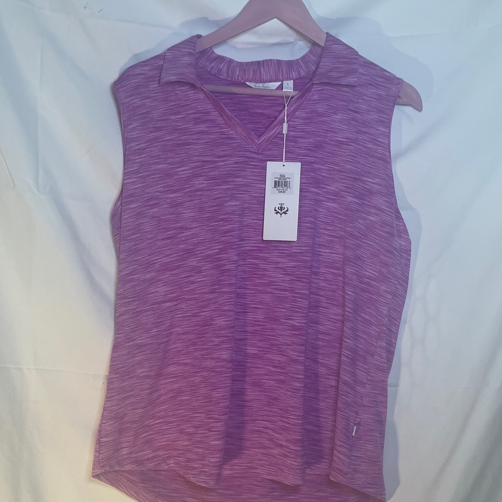 Lady Hagen Violet Polo Shirt Size Large